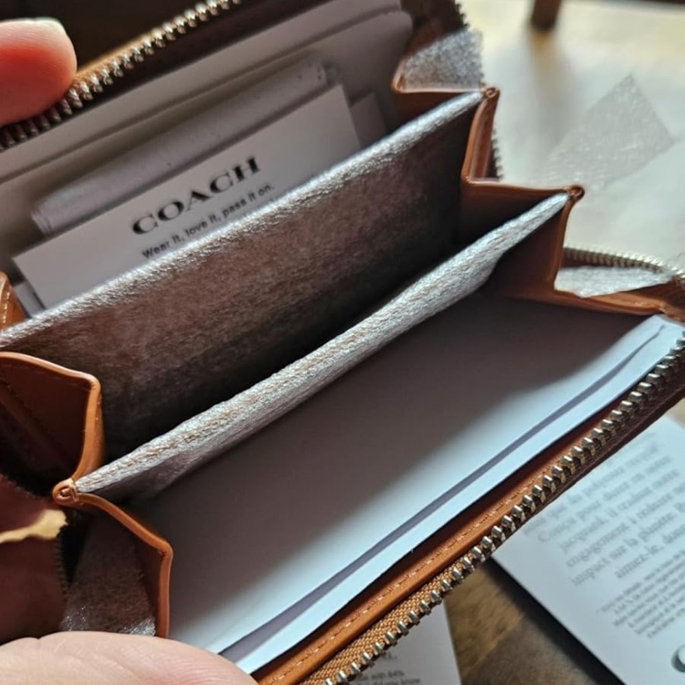 New Coach Essential Small Card Wallet Crystal Signature Jacquard - Picture 10 of 10